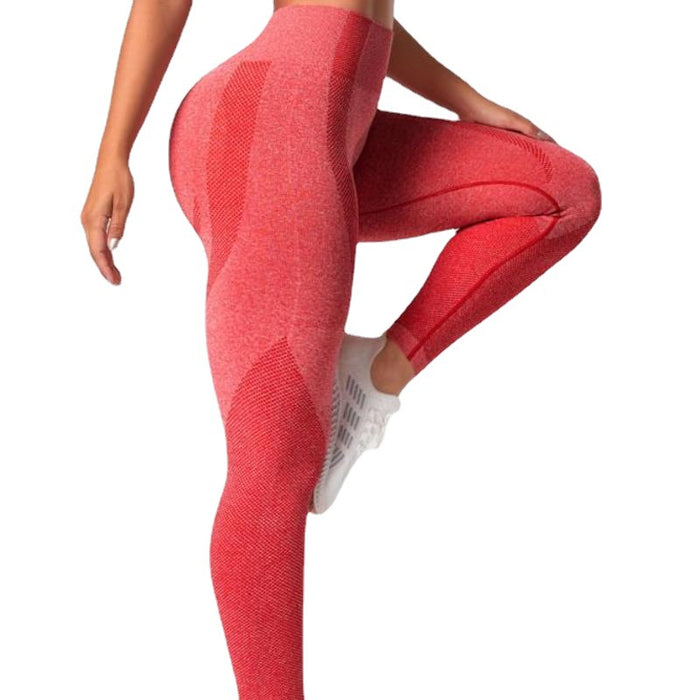 Seamless Knitted Peach Hip High-Waist Slim Fit Yoga Pants