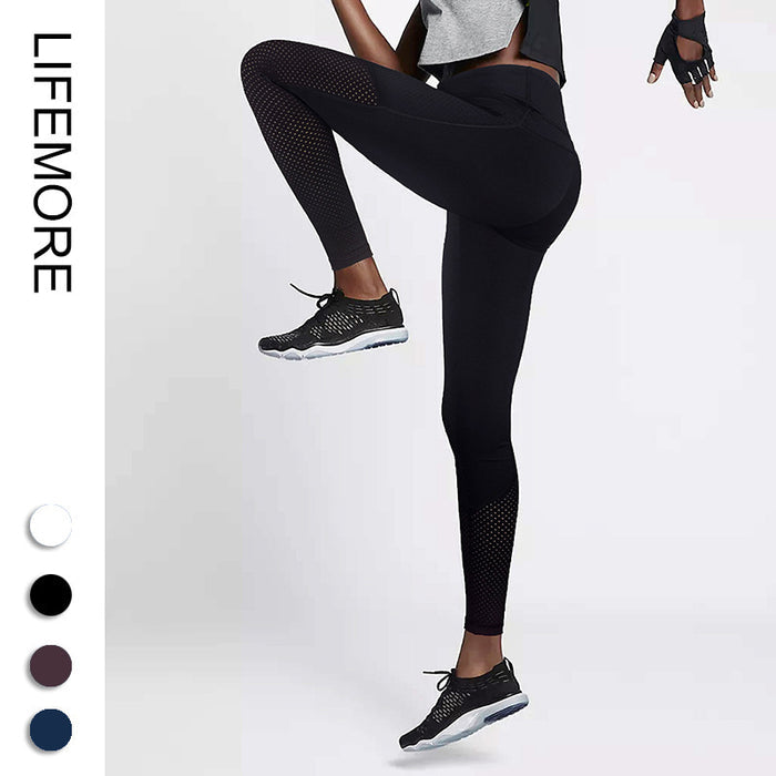 Seamless Tummy-Control Nude-Feel Running Yoga Pants