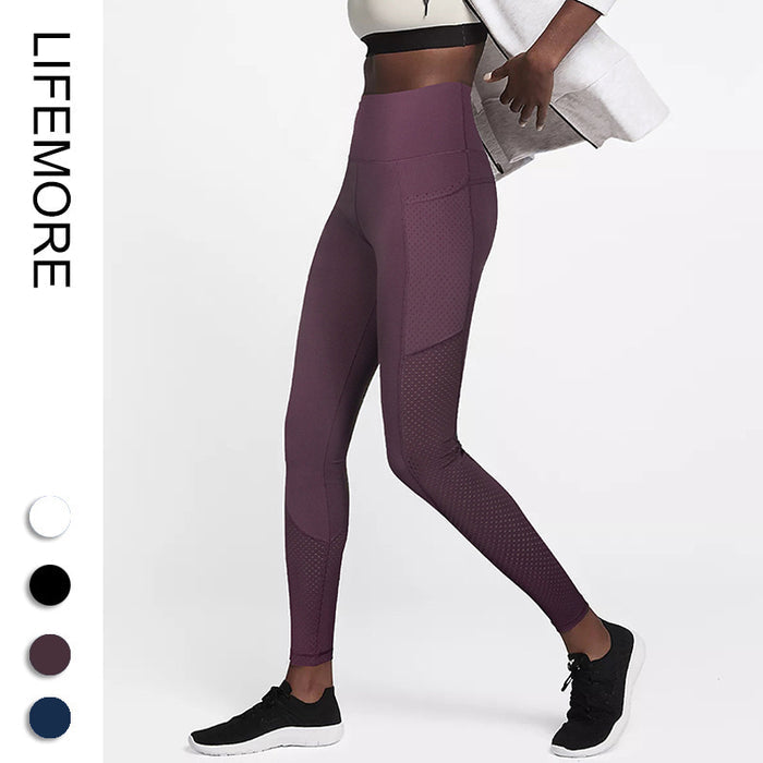 Seamless Tummy-Control Nude-Feel Running Yoga Pants