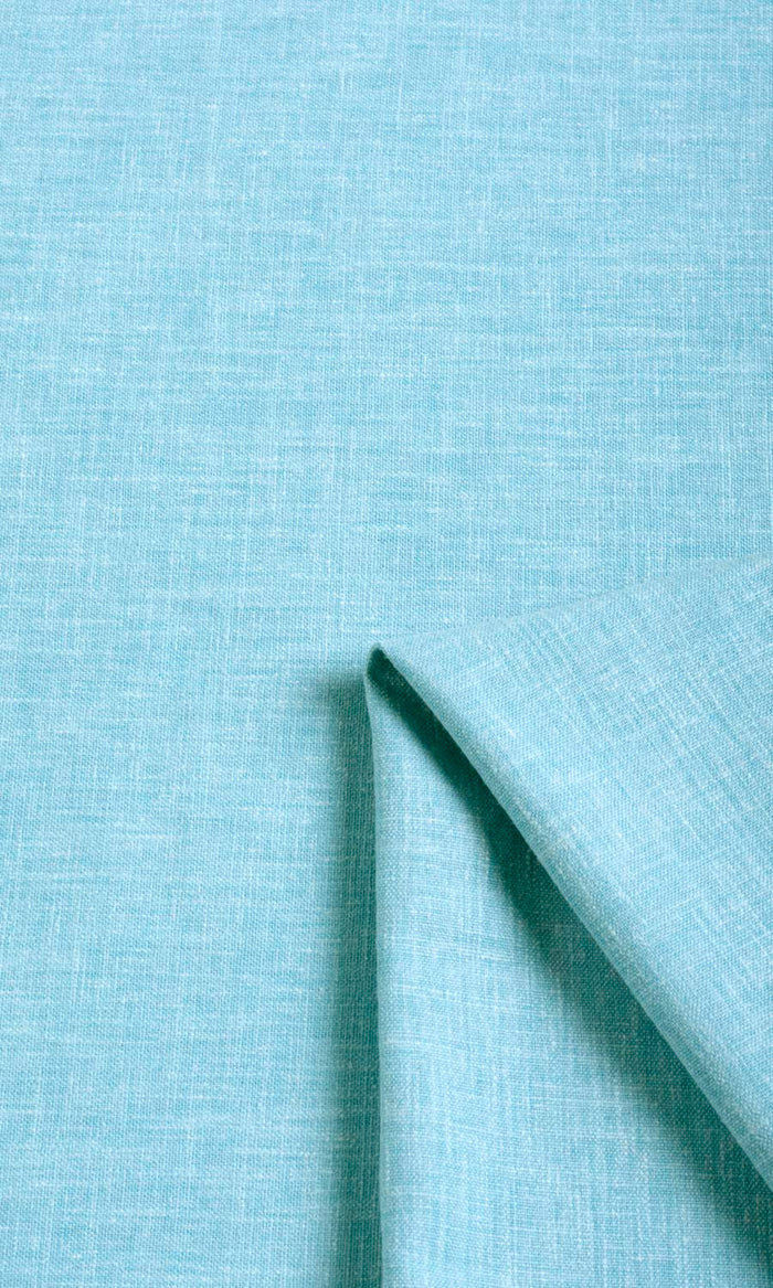Poly-Cotton Blend Fabric Material By the Metre (Aqua Blue)