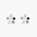 Seaside Forget-me-not Blue Studs in sterling silver