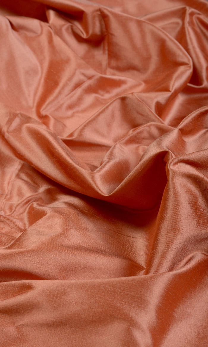 Shantung Silk Home Textile Fabric Material By the Metre (Orange)