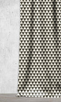 Geometrical Printed Curtains (Black/ Ivory)