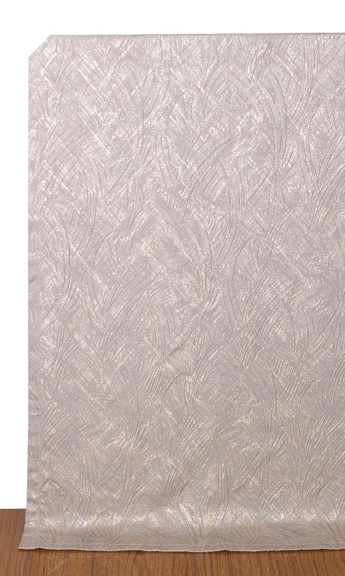 Self-Patterned Poly-Cotton Window Treatments Fabric By the Metre (Purple-Grey)