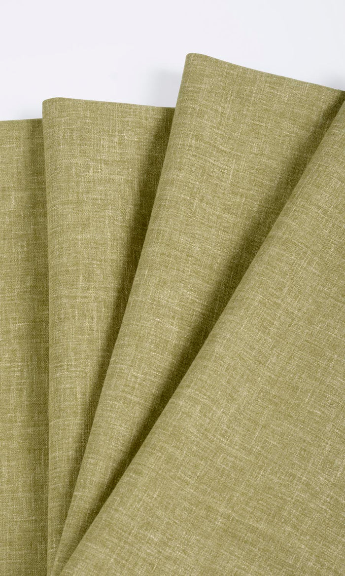 Poly-Cotton Blend Window Treatments Fabric By the Metre (Olive Green)