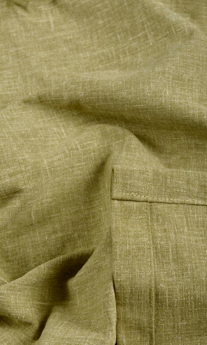 Poly-Cotton Blend Fabric By the Metre for Curtains & Drapes (Olive Green)
