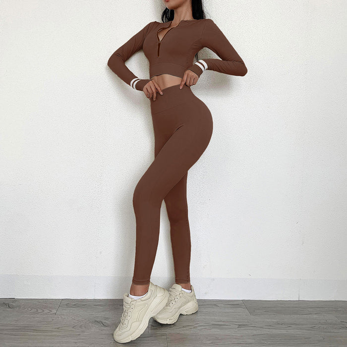 SheRoar Long Sleeve Tight Running & Yoga Suit with Trousers