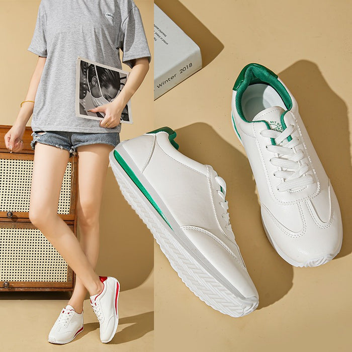 SheRoar PU Lace-Up Low Heel Sneaker
