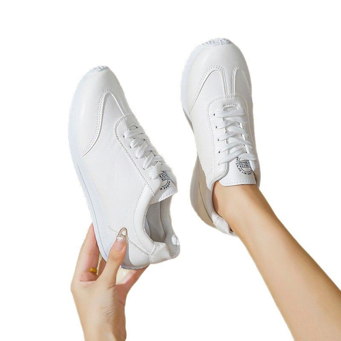 SheRoar PU Lace-Up Low Heel Sneaker