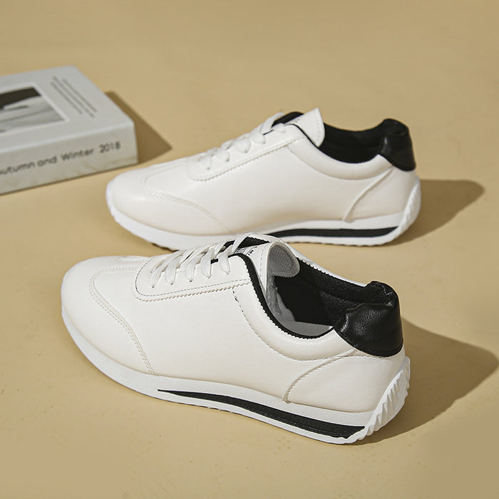 SheRoar PU Lace-Up Low Heel Sneaker