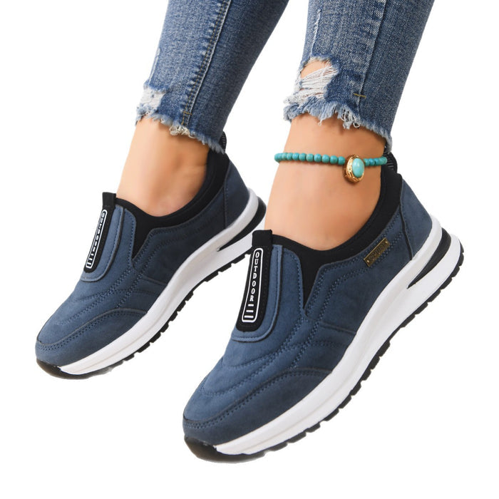 SheRoar Suede Slip-On Chunky Heel Sneaker