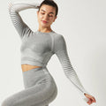 SheRoar Women's Gradient Long Sleeve Yoga Top