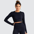 SheRoar Women's Knitted Seamless Long-Sleeve Yoga Suit