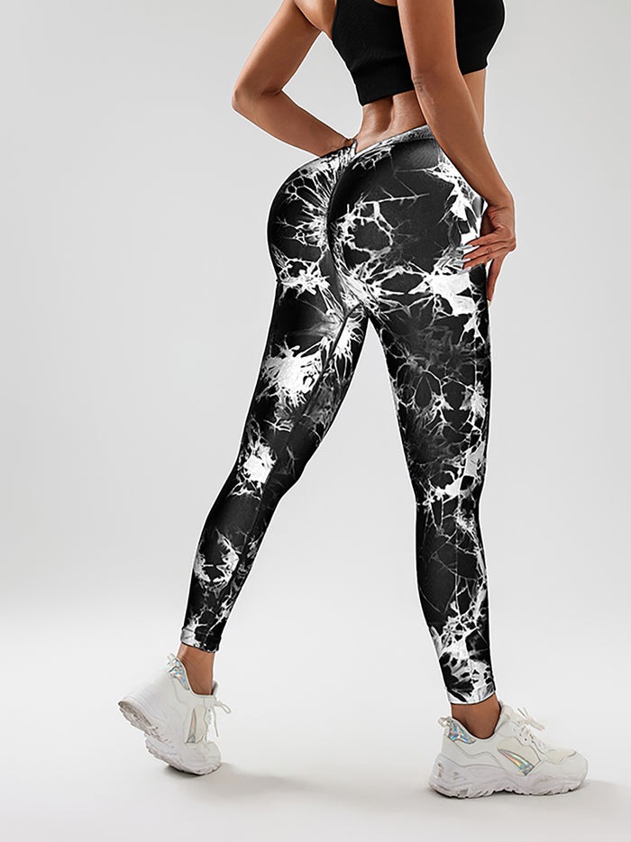SheRoar Women's Tie-Dye Butt-Lifting High-Stretch Yoga Leggings