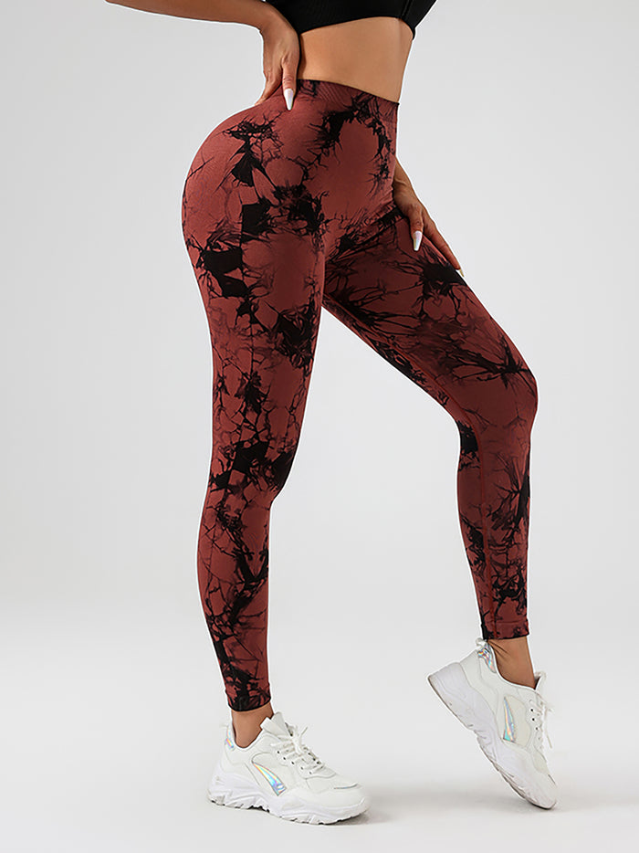 SheRoar Women's Tie-Dye Butt-Lifting High-Stretch Yoga Leggings