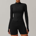 SheRoar Women's Zipper Tight Breathable Running Top