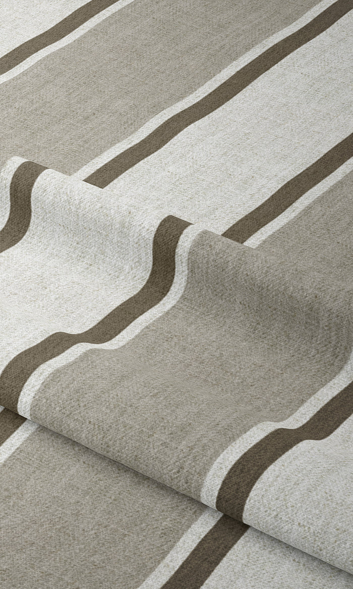 Modern Striped Print Drapes for Living, Bedroom, Kitchen, Bathroom (Beige/ Brown)