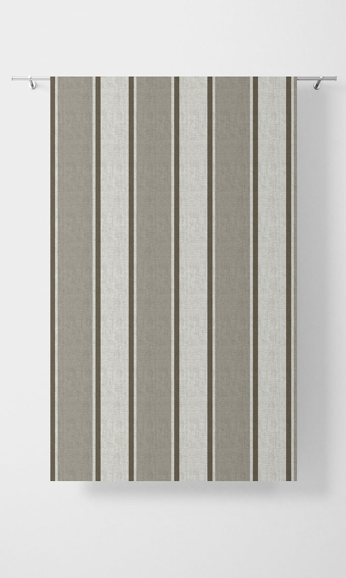 Modern Striped Print Home Textile Fabric Material By the Metre (Beige/ Brown)