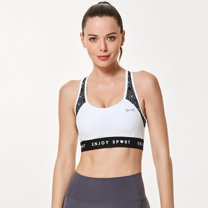 Shockproof Gathering Adjustable Sports Bra | Running & Yoga