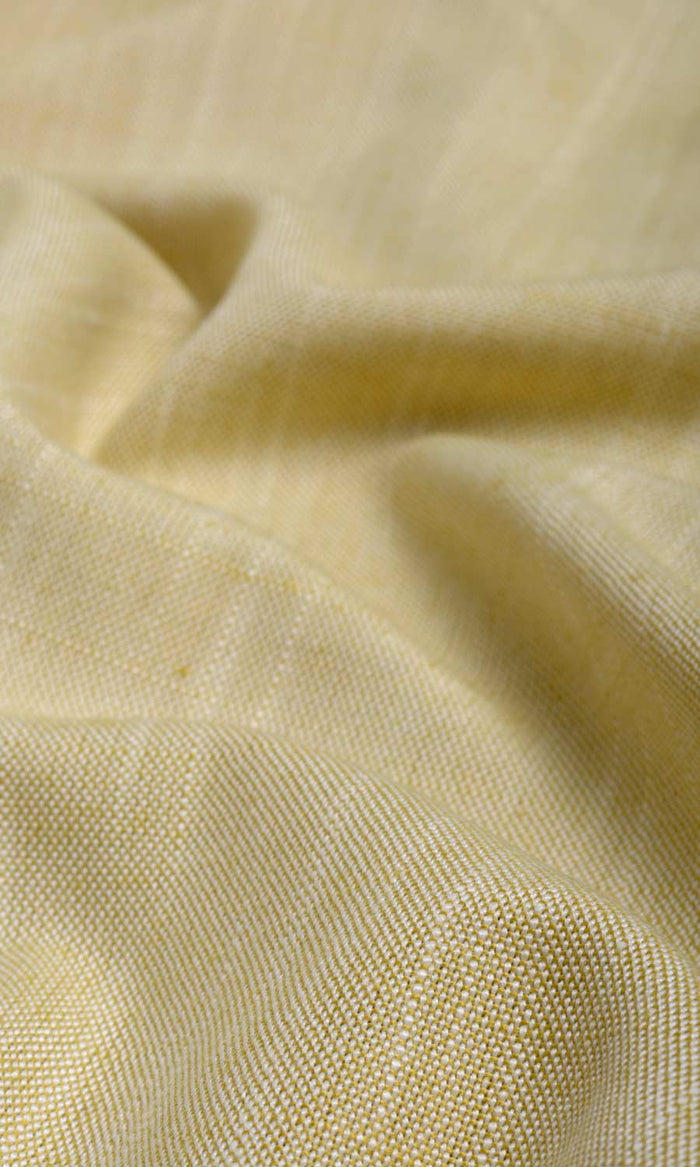 Plain Linen Texture Made-to-Measure Curtains (Yellow)