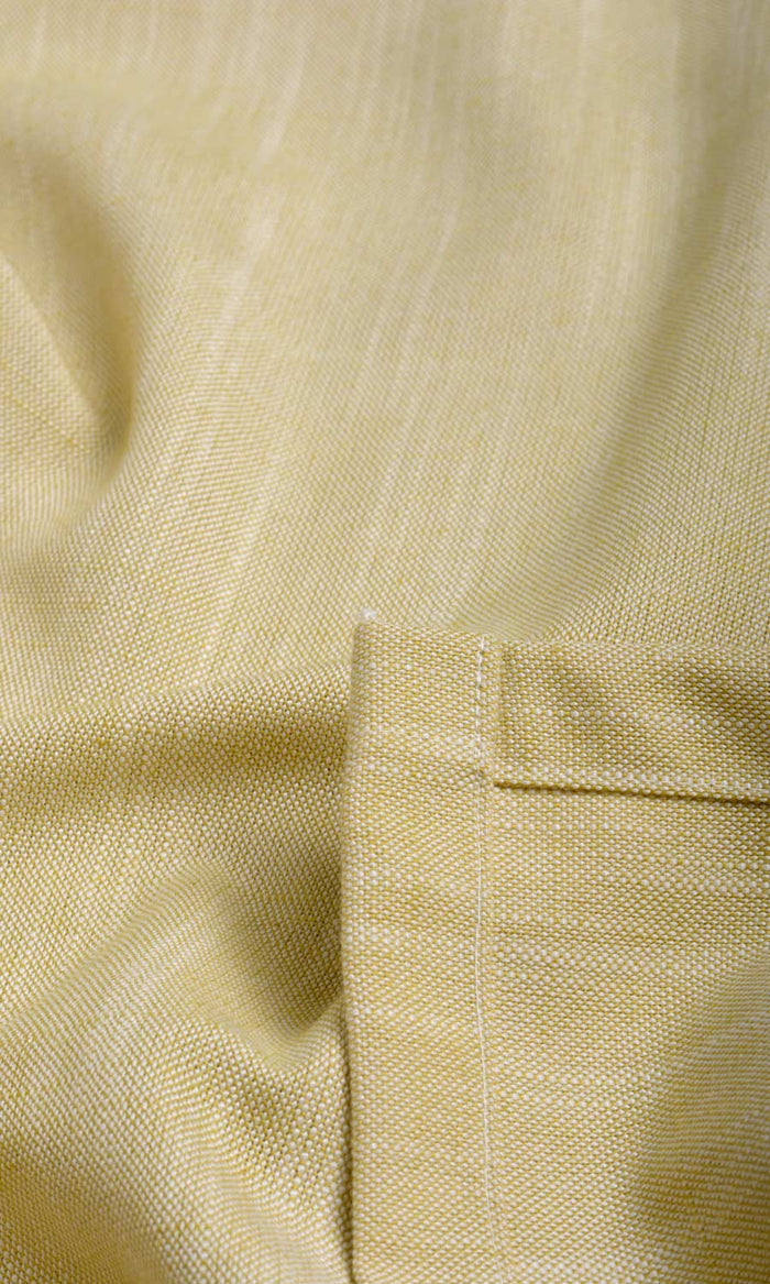 Plain Linen Texture Any Size Style Curtains (Yellow)