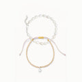 shoreline anklet duo on white background