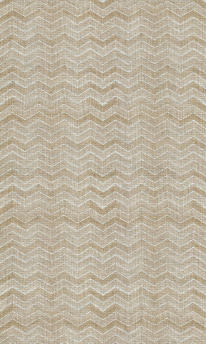 Chevron Print Drapes (Eggshell White/ Pale Brown) Extra Long Short Wide