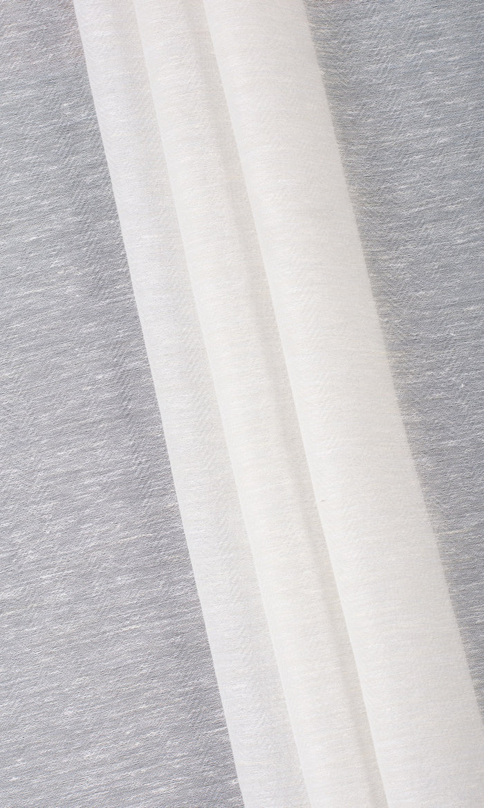 Textured Sheer Window Treatments Fabric By the Metre (Warm White)