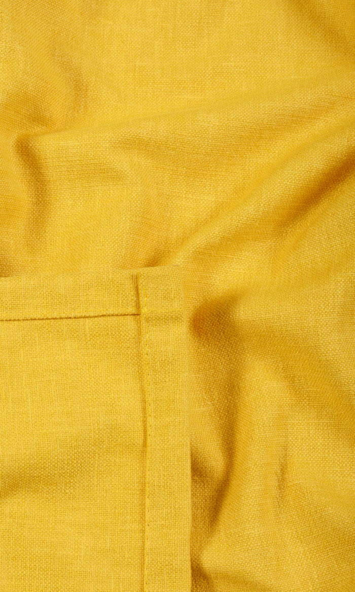 Linen Blend Curtains for Living, Bedroom, Kitchen, Bathroom (Yellow)
