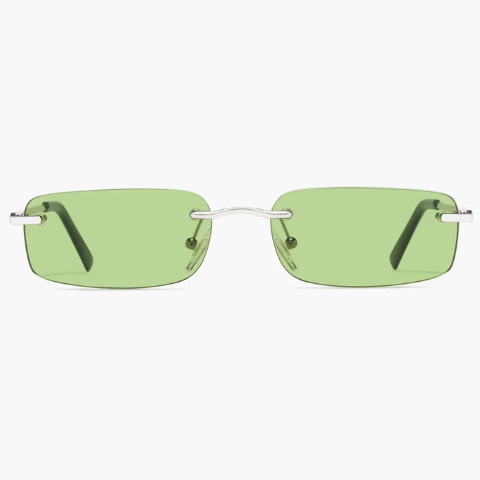 Silver Frame Green Lens