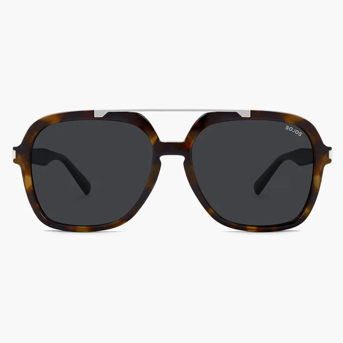 Dark Tortoise Frame Grey Lens