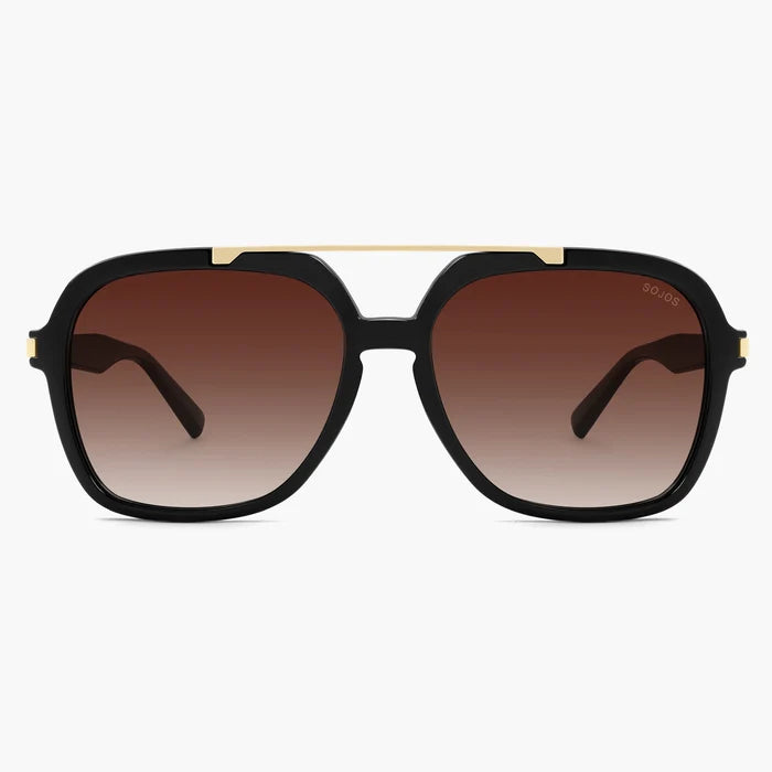 Black Frame Reddish Brown Gradient Lens