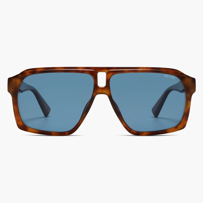 Tortoise Frame Blue Lens