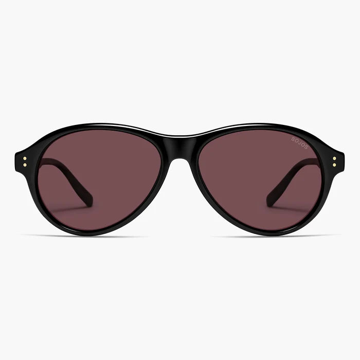 Black Frame Dark Red Lens