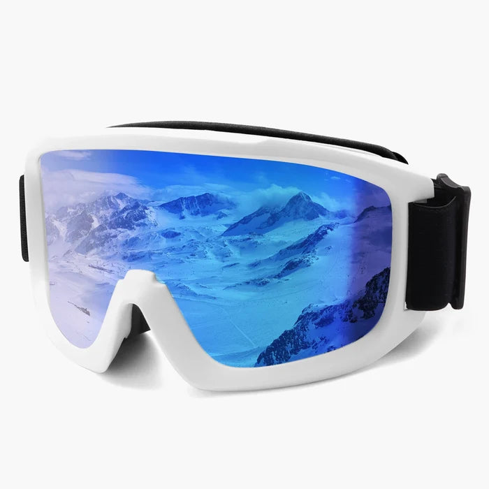 White Frame Mirrored Lens
