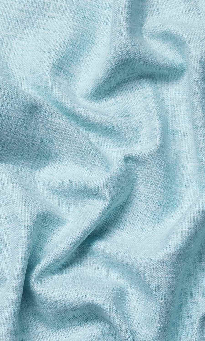 Cotton Blend Window Treatments Fabric By the Metre (Light Blue)