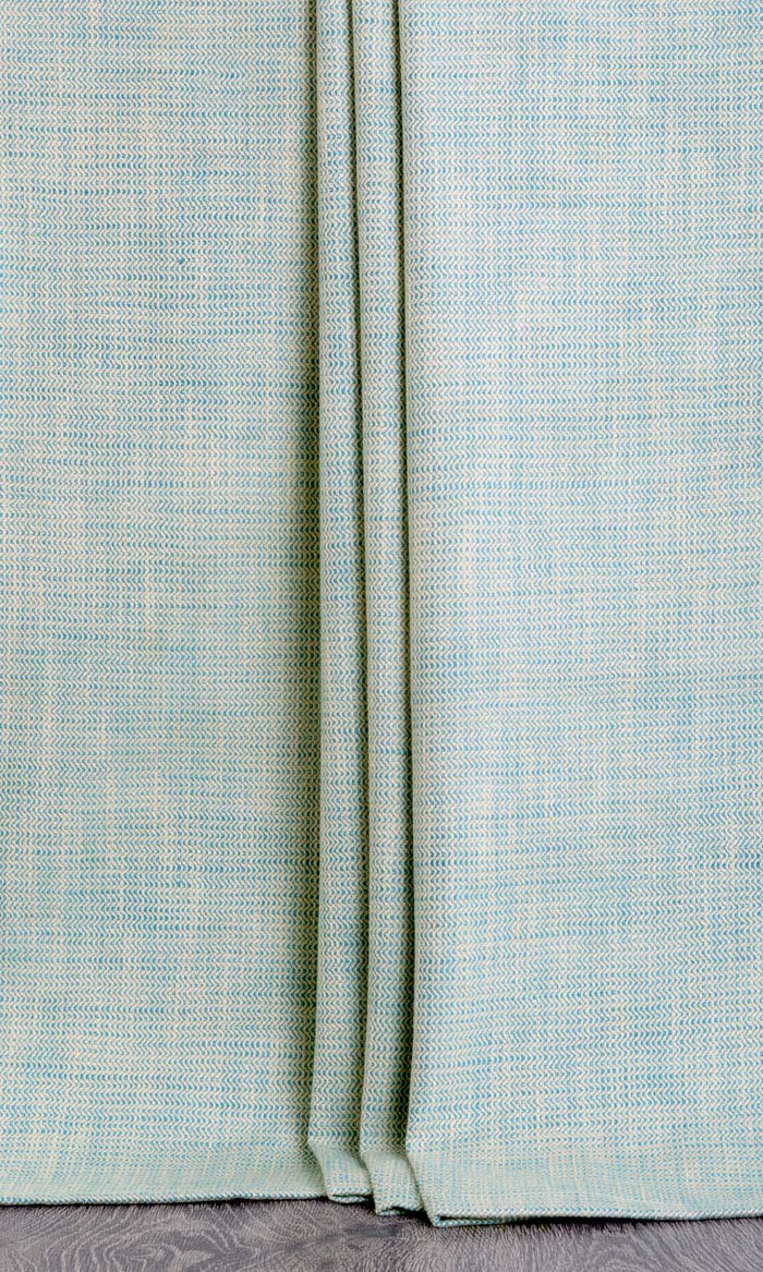 Textured Cotton Fabric Material By the Metre (Pastel Blue)
