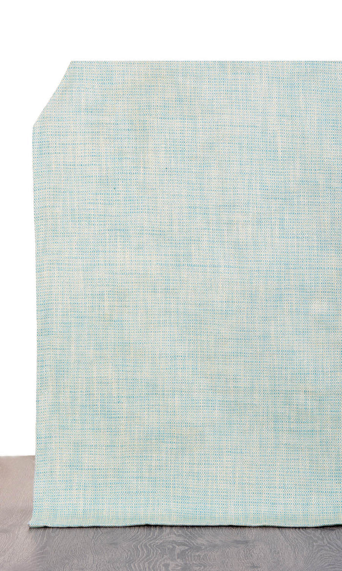 Textured Cotton Pinch Pleat, Rod Pocket, Eyelet Curtains (Pastel Blue)