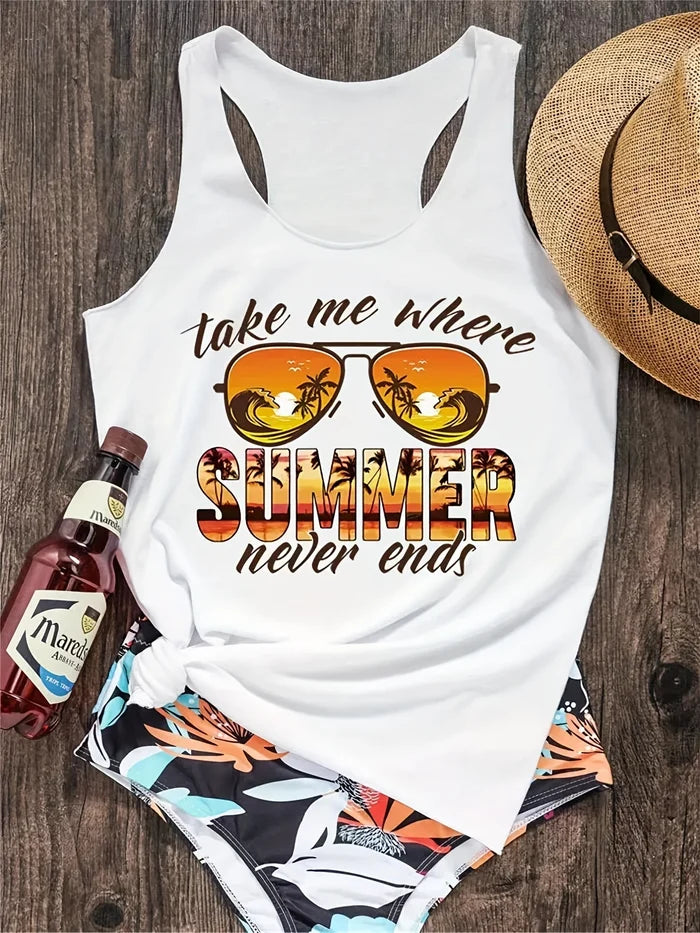 Sleeveless Loose Vest Top | Relaxed Fit Summer Tank