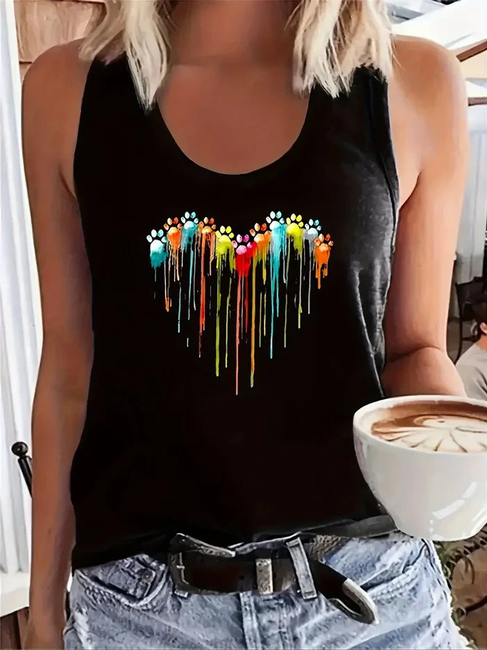 Sleeveless Loose Vest Top | Relaxed Fit Summer Tank