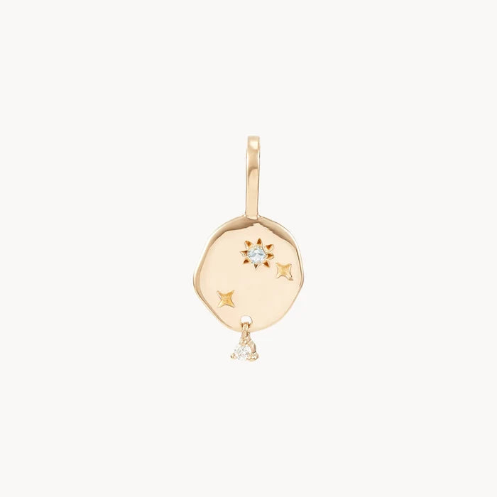 Small Air Element Charm in 10k yellow gold