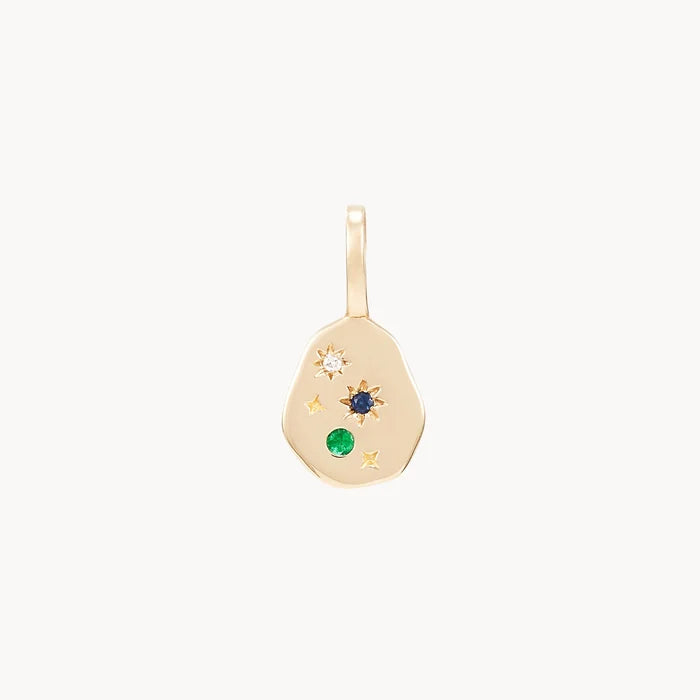 Small Earth Element Charm in 10k yellow gold