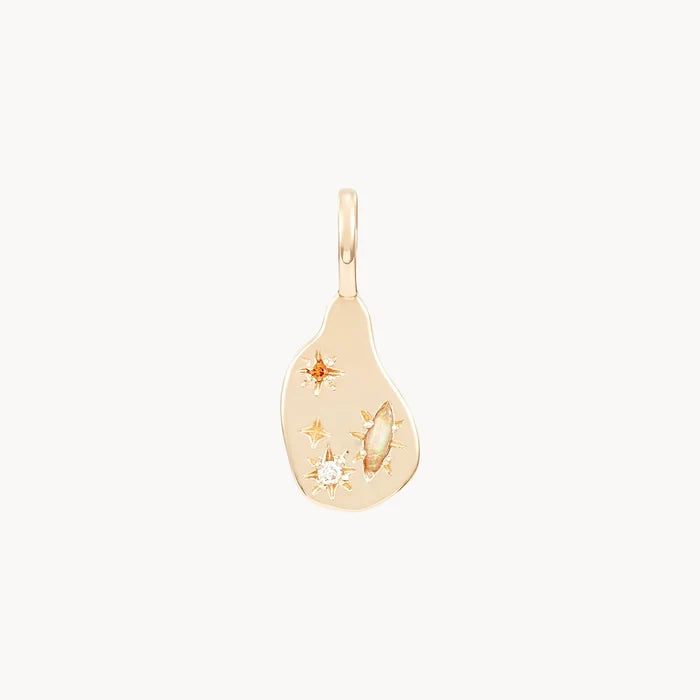 Small Fire Element Charm in 10k yellow gold charm