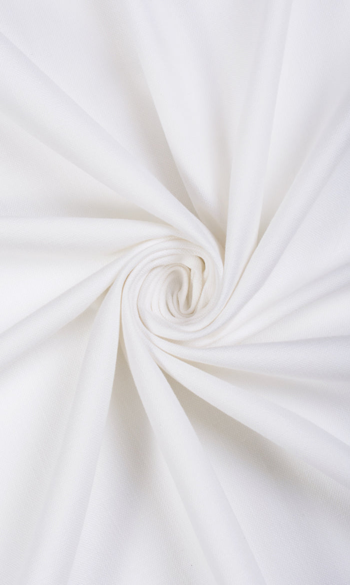 Solid Textured Curtain Panels (White)