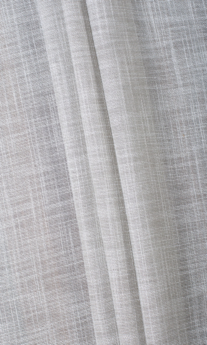 Textured Sheer Fabric Material By the Metre (Smoke Gray)