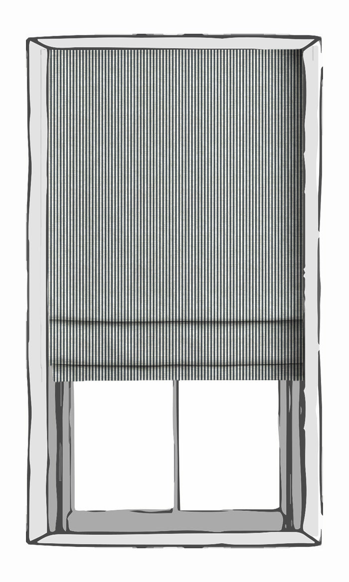 Striped Curtains for Living, Bedroom, Kitchen, Bathroom (Slate Grey)