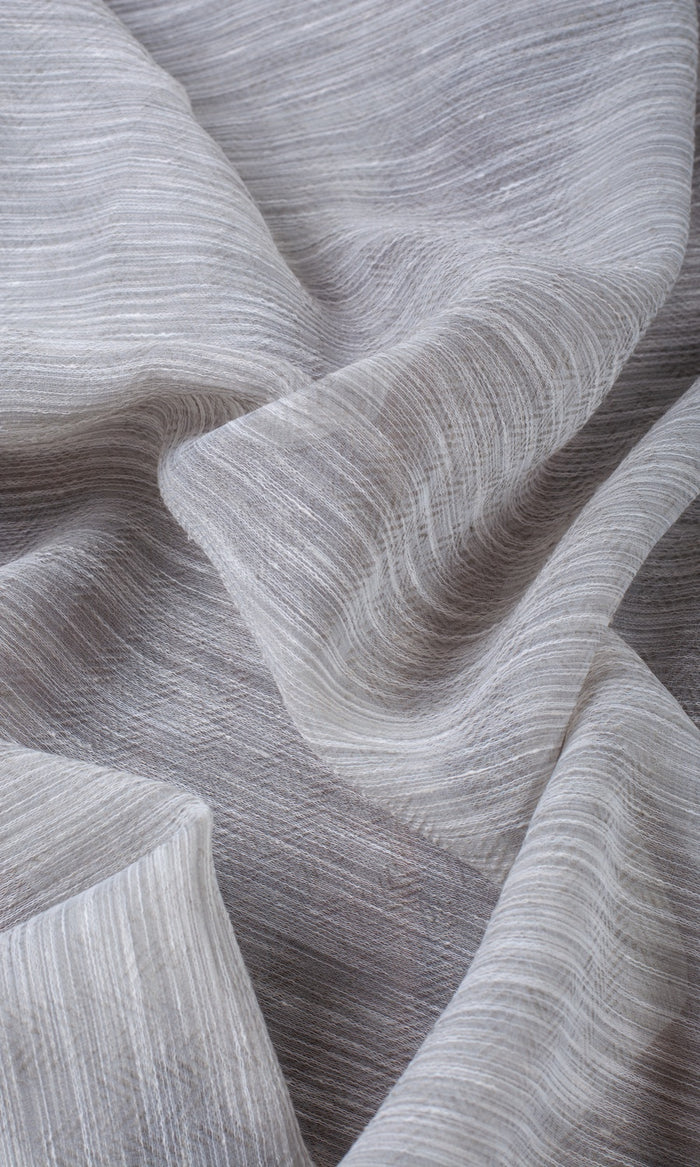 Textured Sheer Window Treatments Fabric By the Metre (Heather Gray)