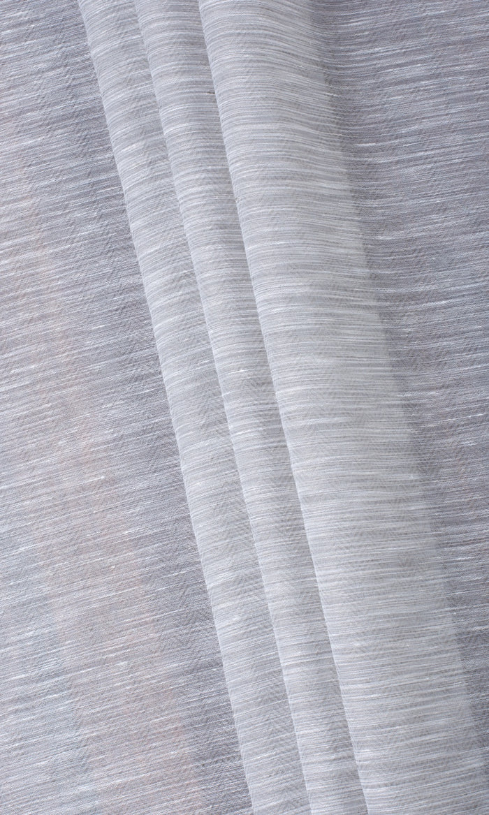 Textured Sheer Home Textile Fabric Material By the Metre (Heather Gray)