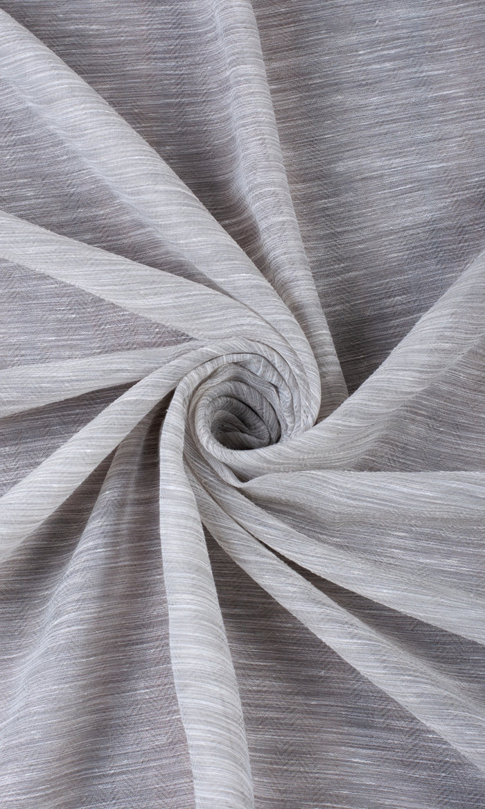 Textured Sheer Fabric Material By the Metre (Heather Gray)