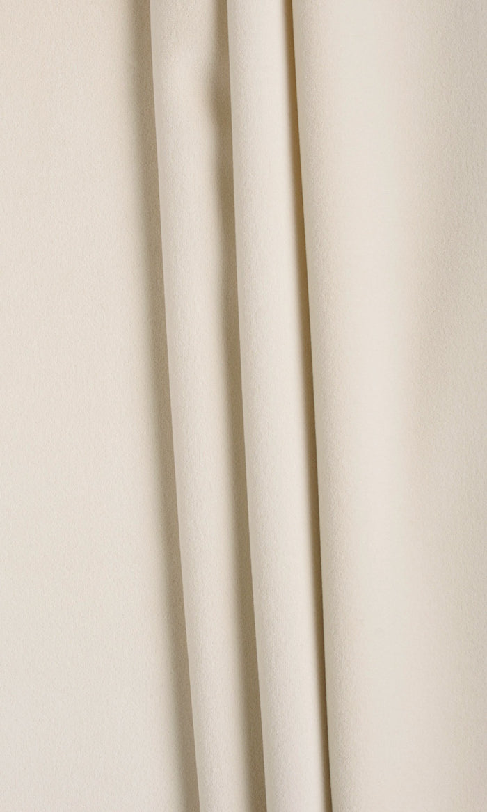 Velvet Curtain Panels for Living, Bedroom, Kitchen, Bathroom (Warm Ivory)